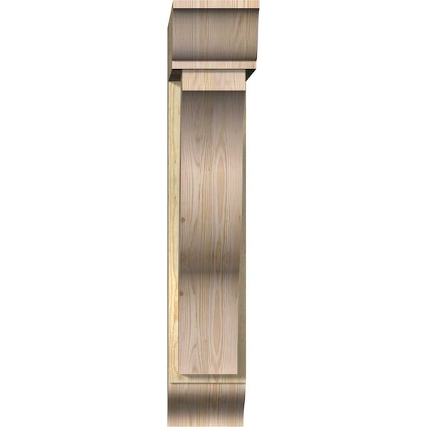 Funston Traditional Rough Sawn Bracket W/ Offset Brace, Douglas Fir, 8W X 30D X 42H